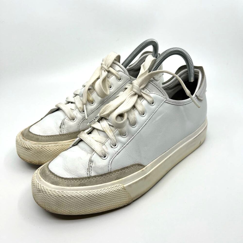 RAG & BONE White Leather Sneakers Women's 8.5 US
